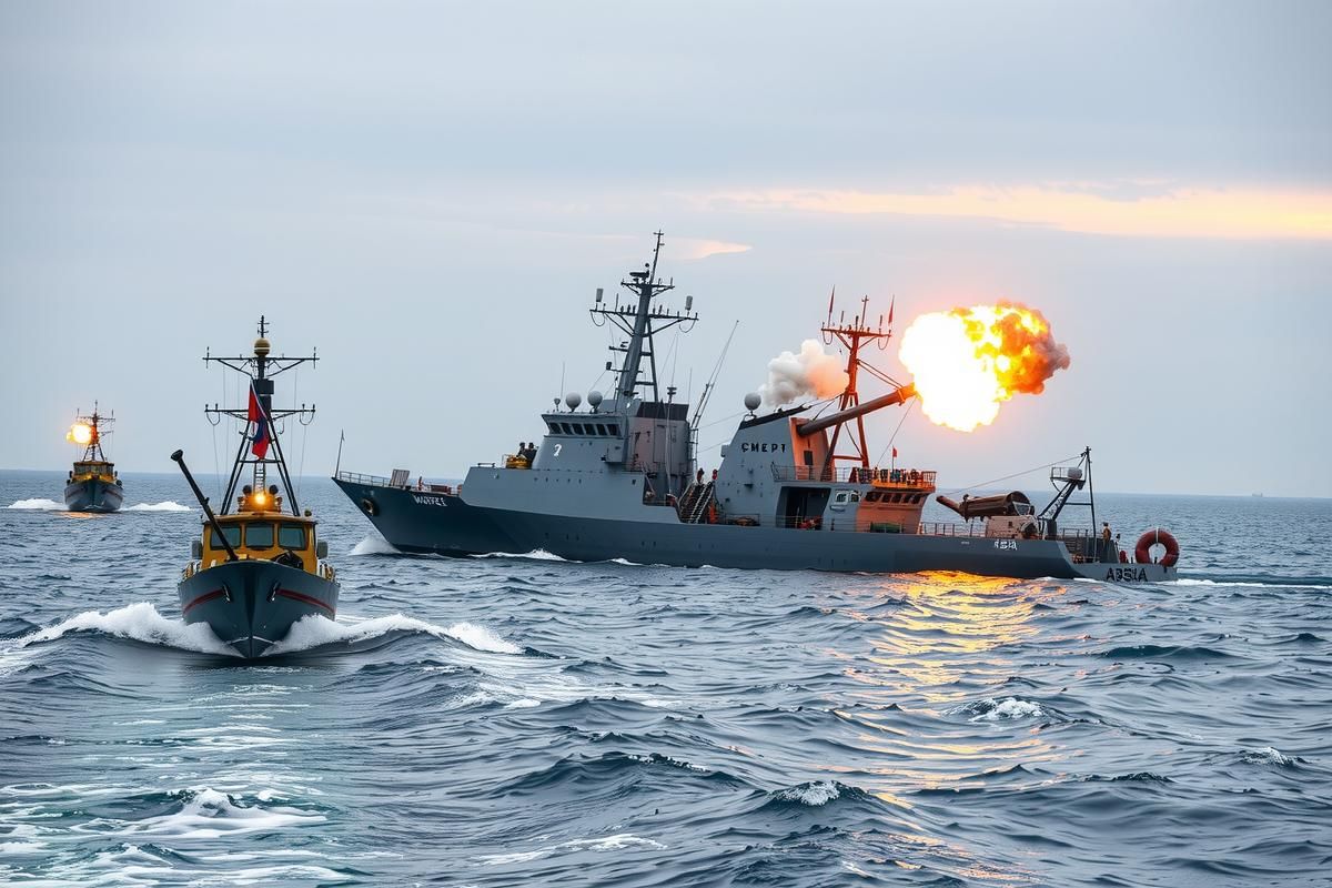 Северный флот провел комплексные учения с участием артиллерийских систем в Баренцевом море